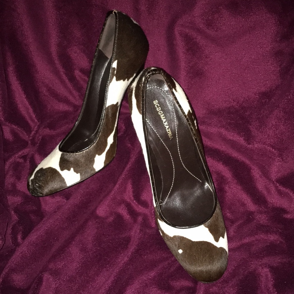 BCBGMaxAzria Brown & White Heels Size 7